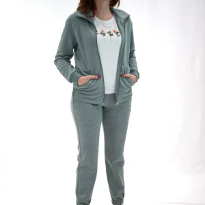 Pantalone tuta donna colore verde salvia